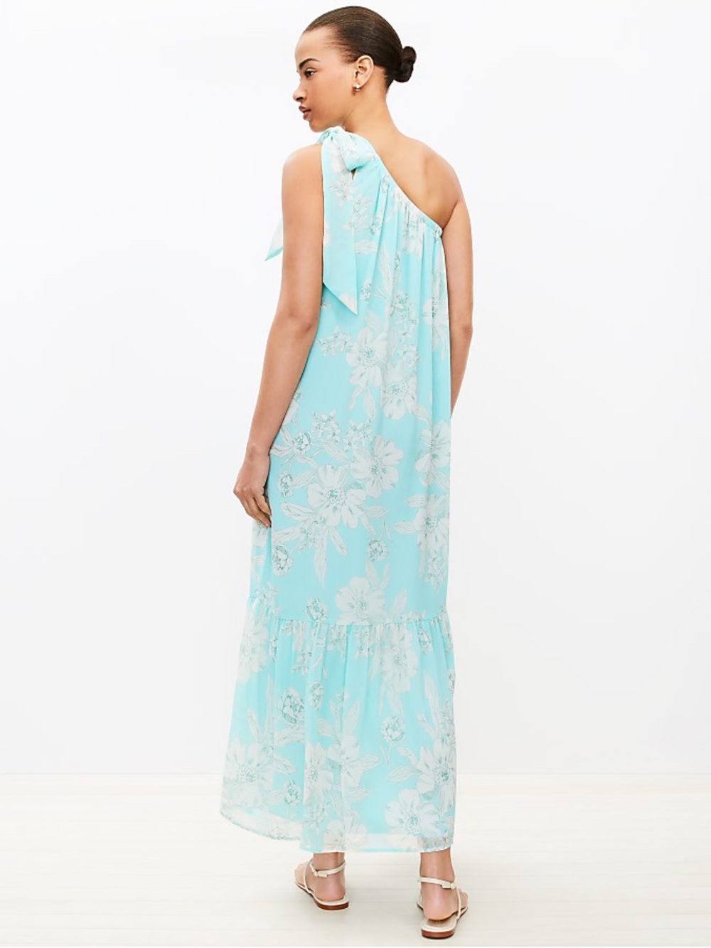 Garden Tie One Shoulder Flounce Midi Dress ๐ Worn once - Picture 3 of 10